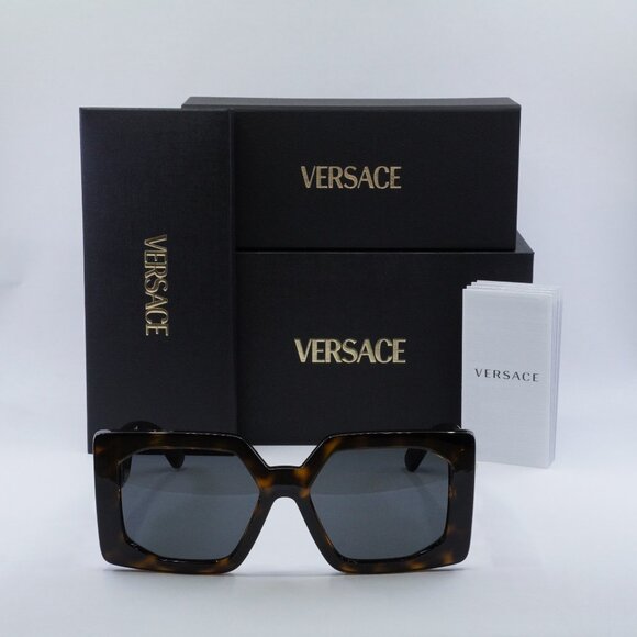 Versace VE4478U 108/87 Square Sunglasses - Havana/Dark Grey main image 8
